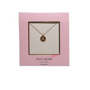 Kate Spade pavé initial mini pendant necklace Letter A